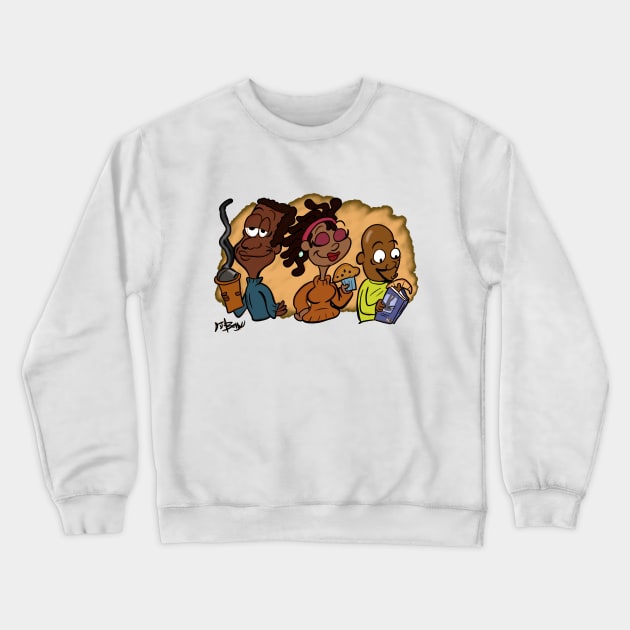 The Aroma of the Bookstore Cafe Crewneck Sweatshirt by D.J. Berry